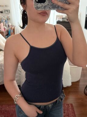 Navy Spaghetti-Strap Camisole